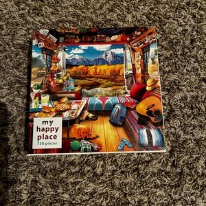 Colorful 'My Happy Place' 750-Piece Puzzle